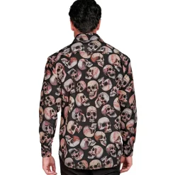 Halloween Blouse Heren Schedel