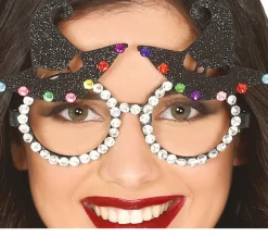 Halloween Bril Heksenhoed Glitter