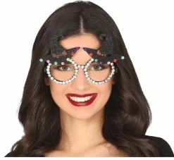 Halloween Bril Heksenhoed Glitter