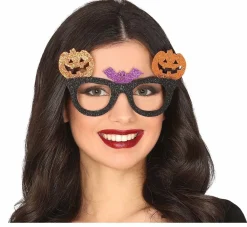 Halloween Bril Pompoen Glitter