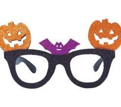 Halloween Bril Pompoen Glitter