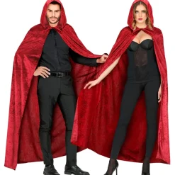 Halloween Cape Rood Fluweel 1,5m