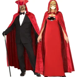 Halloween Cape Rood Fluweel 1,5m