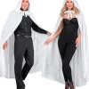 Halloween Cape Wit Fluweel 1,4m