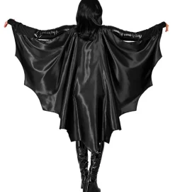 Halloween Cape Zwart Dames Vleermuis