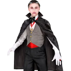 Halloween Cape Zwart Kind 90cm