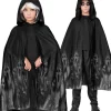 Halloween Cape Zwart Kind Geest 90cm