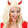 Halloween Haarclip Rood Hoorn 2st