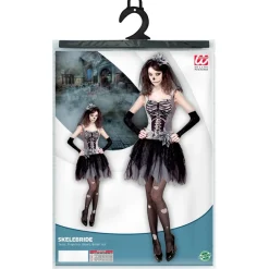 Halloween Jurk Dames Skelet Bruidje