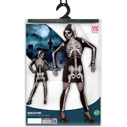 Halloween Jurk Dames Skelet Met Capuchon