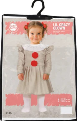Halloween Jurk Meisje Clown Met Kraag