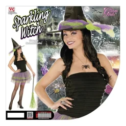 Halloween Jurk Paars Groen Dames Skelet