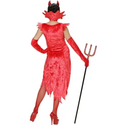 Halloween Jurk Rood Dames Fluwelen Duivel
