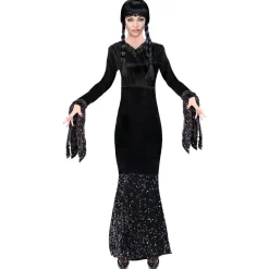 Halloween Jurk Zwart Dames Lang