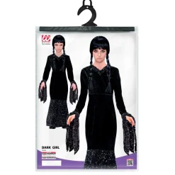 Halloween Jurk Zwart Meisje Lang