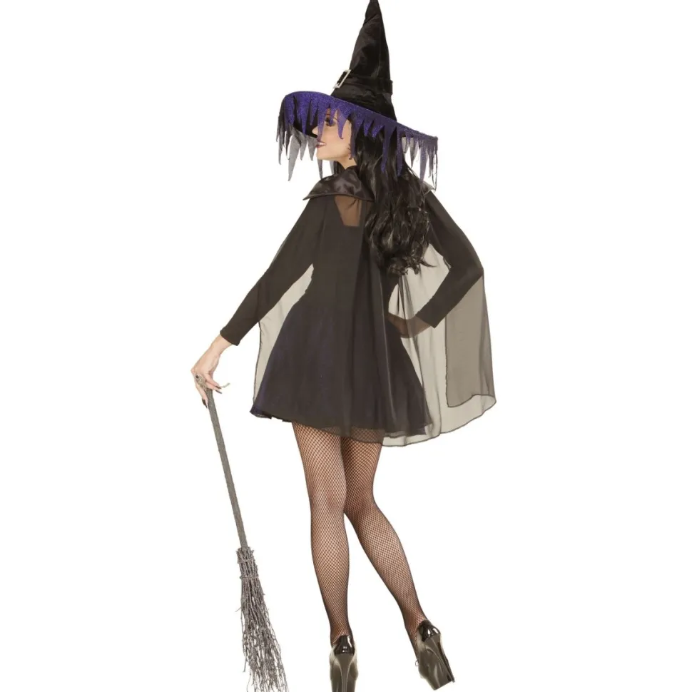 Halloween Jurk Zwart Paars Heks