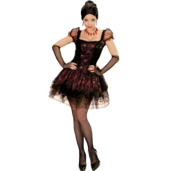 Halloween Jurk Zwart Rood Dames Vampier