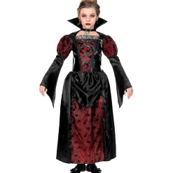 Halloween Jurk Zwart Rood Meisje Vampier