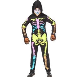 Halloween Kostuum Gekleurd Kind Skelet