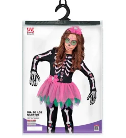 Halloween Kostuum Gekleurd Meisje Skelet