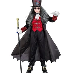 Halloween Kostuum Rood Zwart Kind Vampier