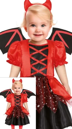 Halloween Kostuum Rood Zwart Baby Duivel
