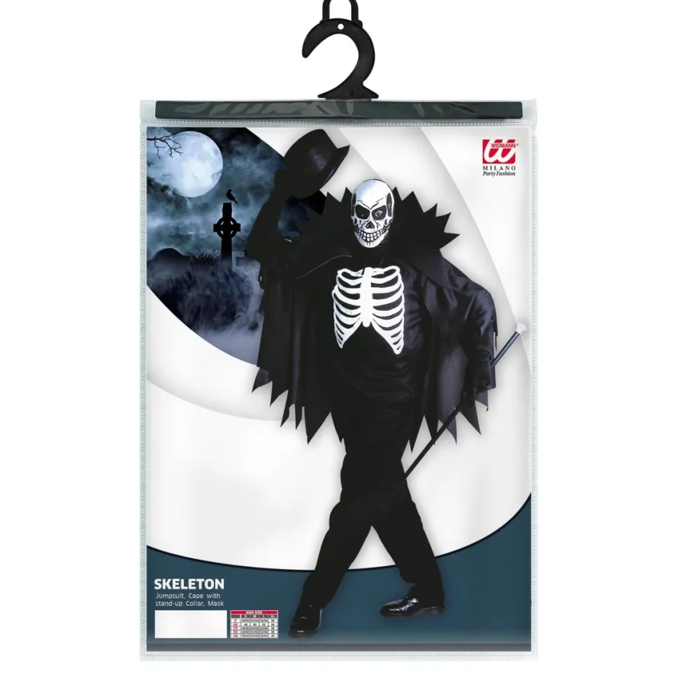 Halloween Kostuum Wit Zwart Skelet