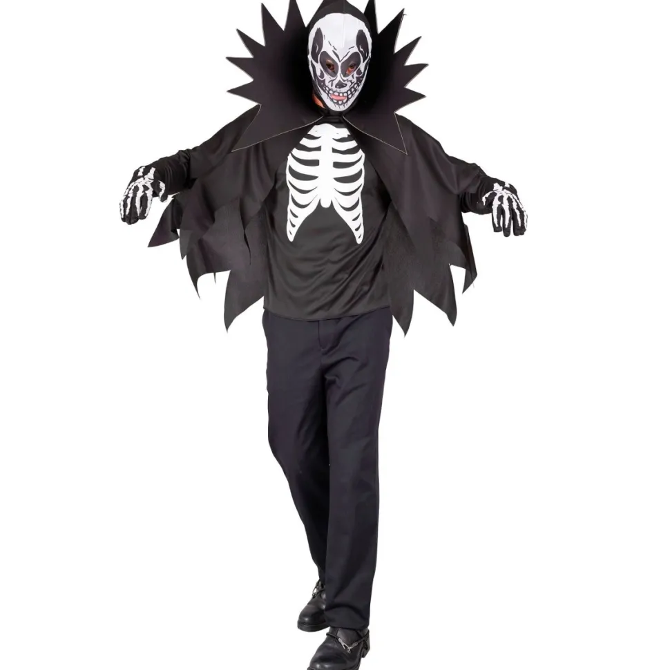 Halloween Kostuum Wit Zwart Skelet