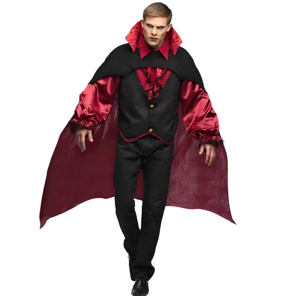 Halloween Kostuum Zwart Rood Vampier