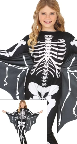 Halloween Kostuum Zwart Wit Kind Vleermuis Skelet