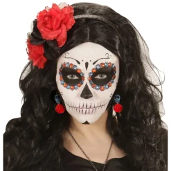 Halloween Oorbellen Schedels Met Roos