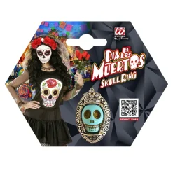 Halloween Ring Blauw Schedel