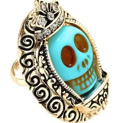 Halloween Ring Blauw Schedel