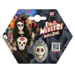 Halloween Ring Zilver Schedel