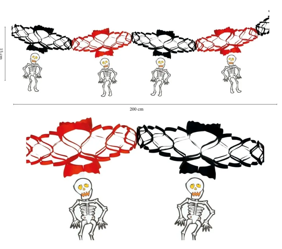 Halloween Slinger Skelet Onderhangers 2m
