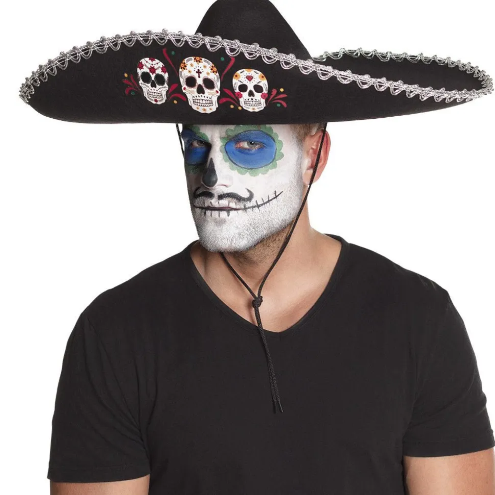 Halloween Sombrero Doodshoofden 56cm