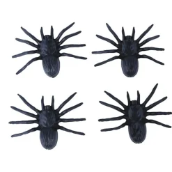 Halloween Spinnen Set 10cm 4 delig