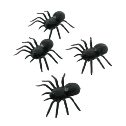 Halloween Spinnen Set 10cm 4 delig