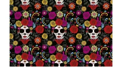 Halloween Tafelkleed Bloemen 2,74m