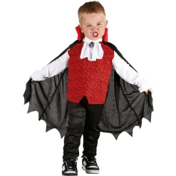 Halloween Vampier Kostuum Rood/Zwart Kind 3/4 jaar