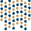 Hangdecoratie Blauw/Brons 1m 8st
