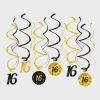 Hangdecoratie 16 Jaar 14cm 12st