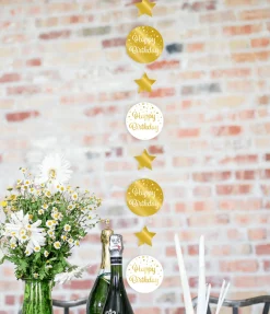Hangdecoratie 50 Jaar Goud Wit 20,5cm