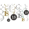 Hangdecoratie 18 Jaar Happy Birthday 61cm 12st