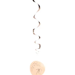 Hangdecoratie 70 Jaar Rose Goud 75cm 5st
