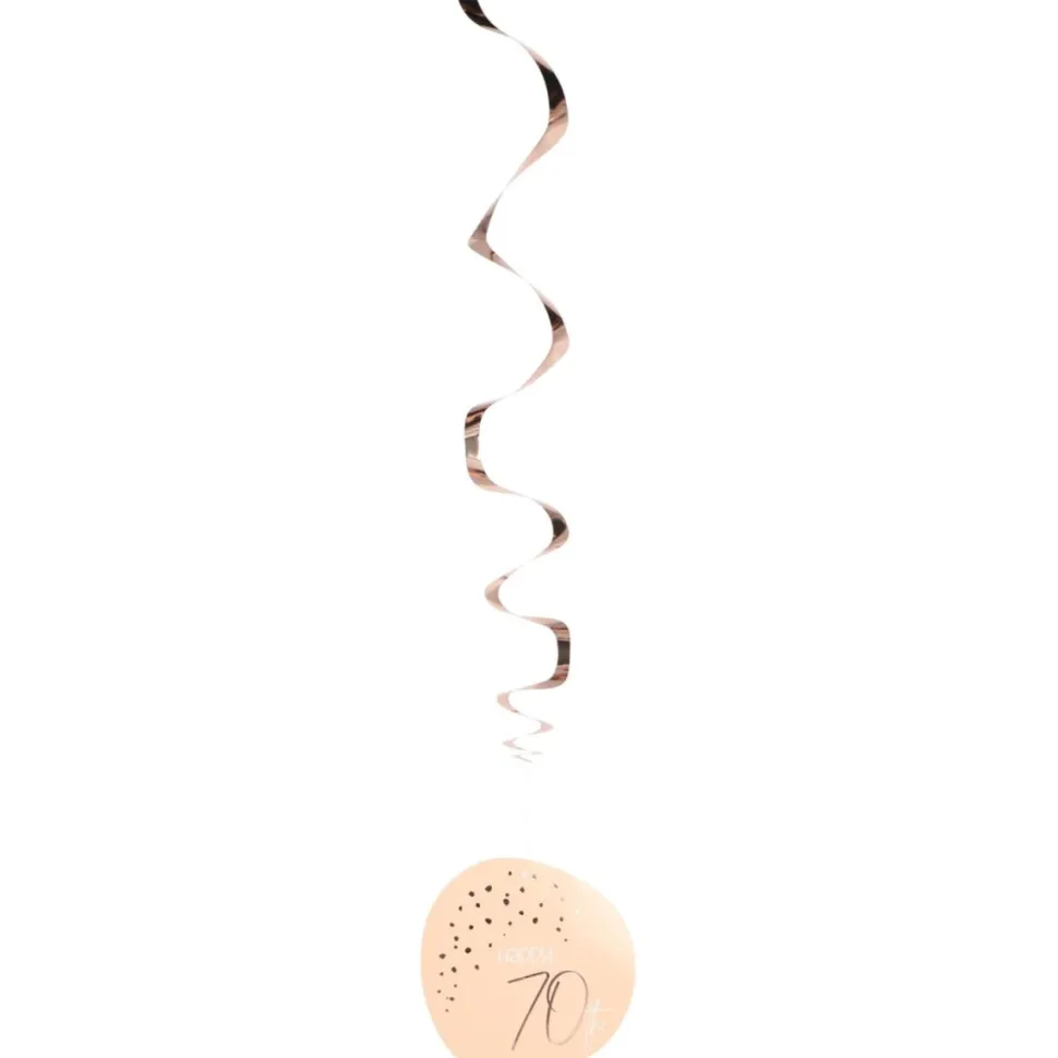 Hangdecoratie 70 Jaar Rose Goud 75cm 5st