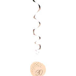Hangdecoratie 30 Jaar Rose Goud 75cm 5st
