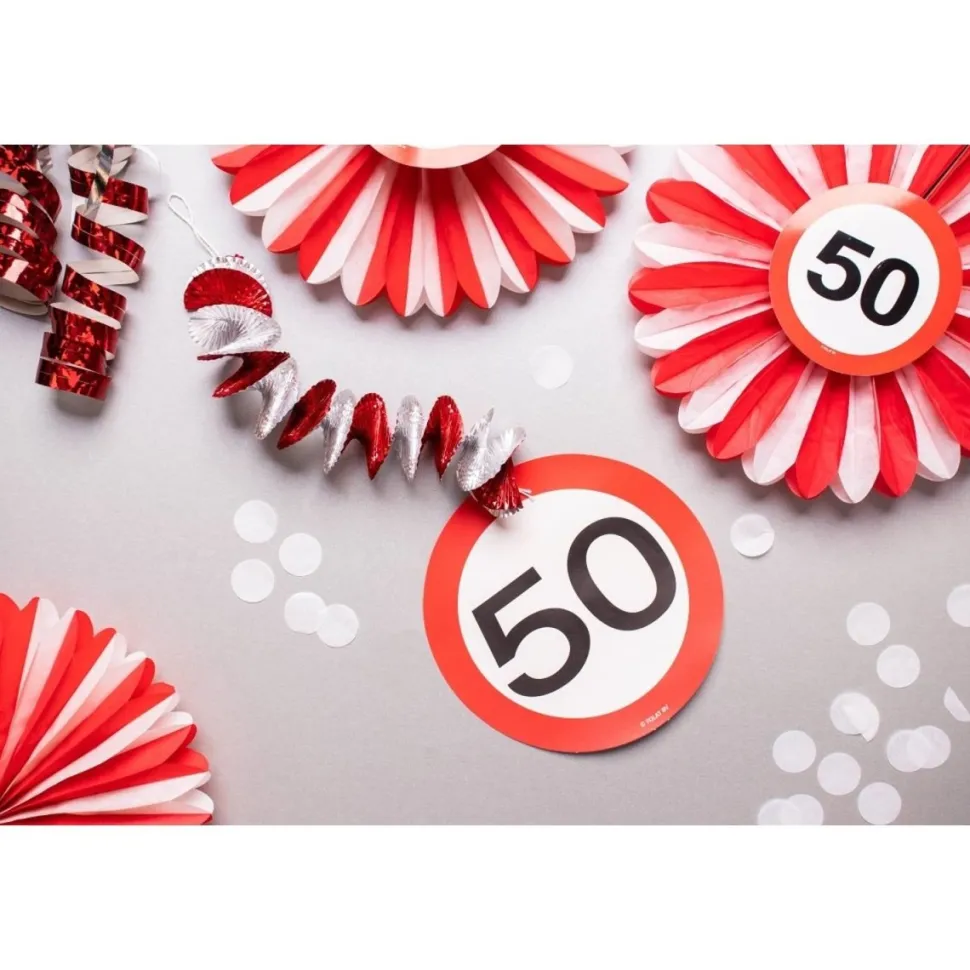 Hangdecoratie 30 Jaar Verkeersbord 75cm 3st