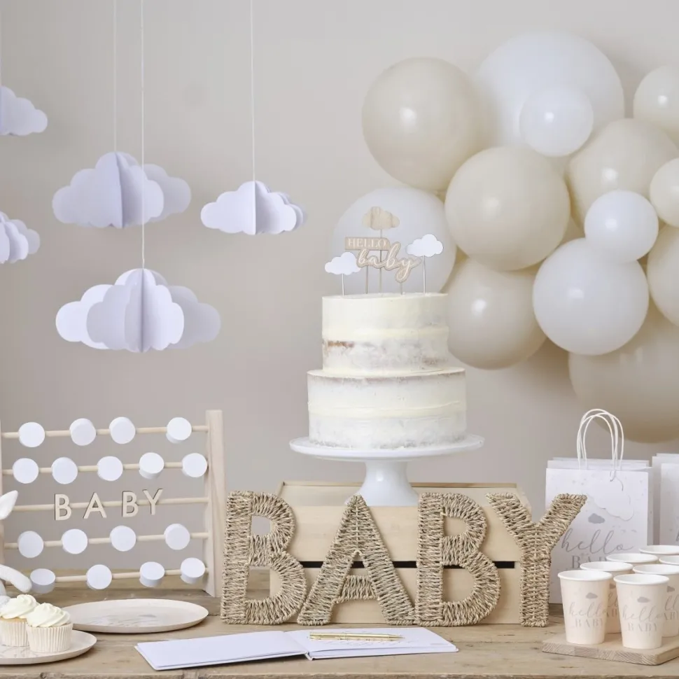 Hangdecoratie Wolken 3D 15cm 5st