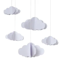 Hangdecoratie Wolken 3D 15cm 5st